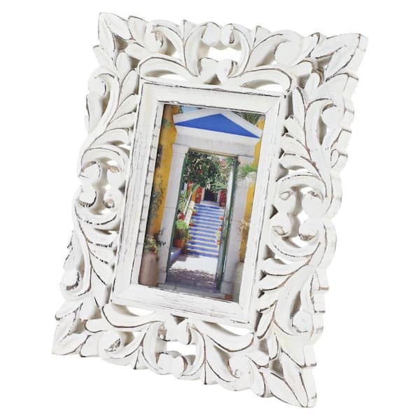 CustomPictureFrames.com 12x12 Frame Silver Real Wood Picture Frame Width 1.75 Inches | Interior Frame Depth 0.5 Inches | Milton Distressed Photo Frame
