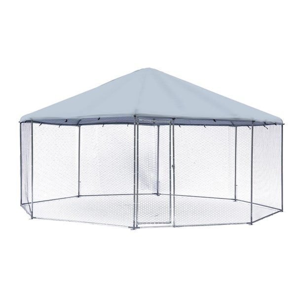 Unbranded 17.4 ft. Large Metal Poultry Fencing Chicken Coops Hexagonal Steel Wire Dipped Plastic Mesh, Waterproof UV Resistant