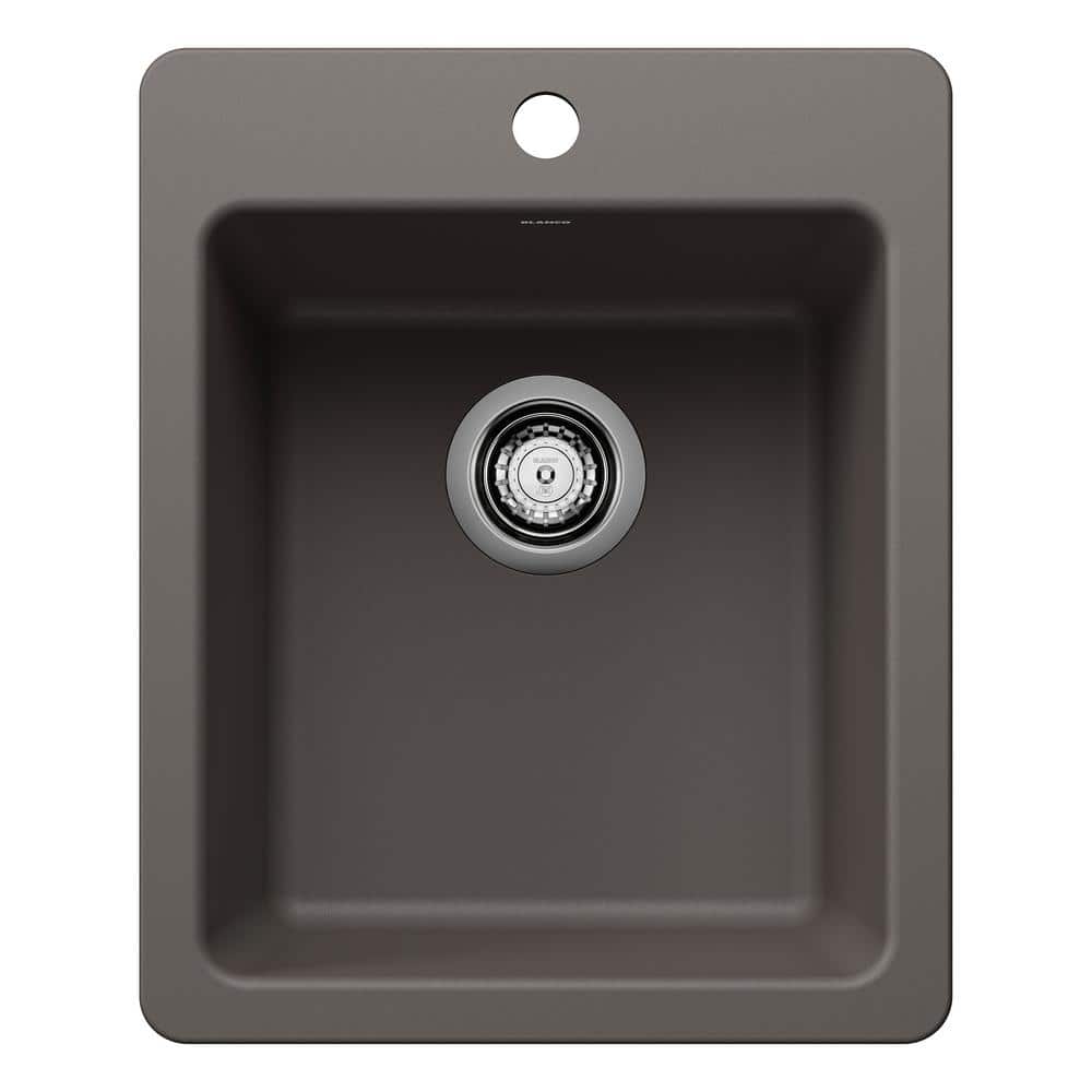 Liven SILGRANIT Granite Composite 16.75 in. Drop-In/Undermount Bar Sink in 