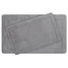 Terry Dark Gray 24 in. x 40 in Microfiber Memory Foam. 2-Piece Set