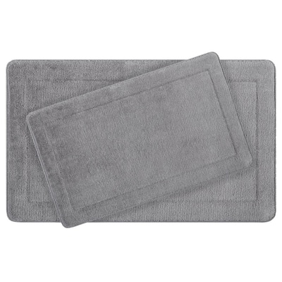 Truly Soft Memory Foam Tan 30 in. x 20 in. Polyester 2-Piece Bath Mat Set  WR4413-ASTN-00 - The Home Depot