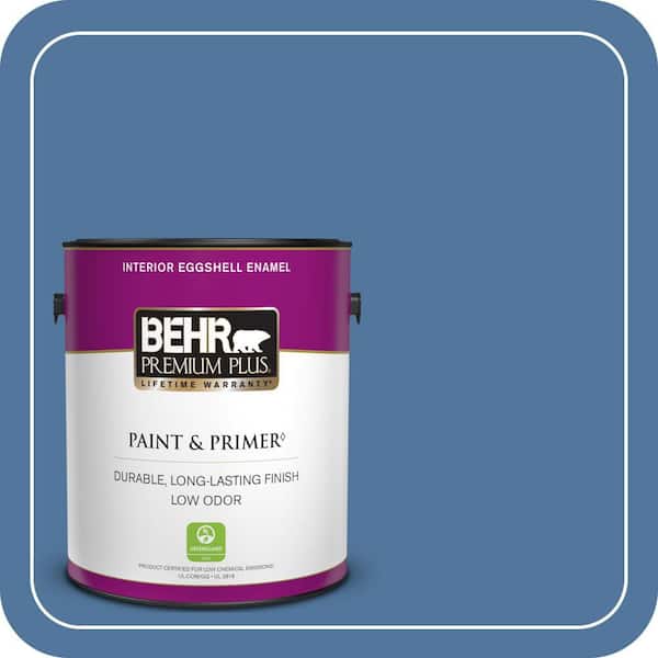BEHR PREMIUM PLUS 1 gal. #580D-6 Liberty Eggshell Enamel Low Odor Interior Paint & Primer