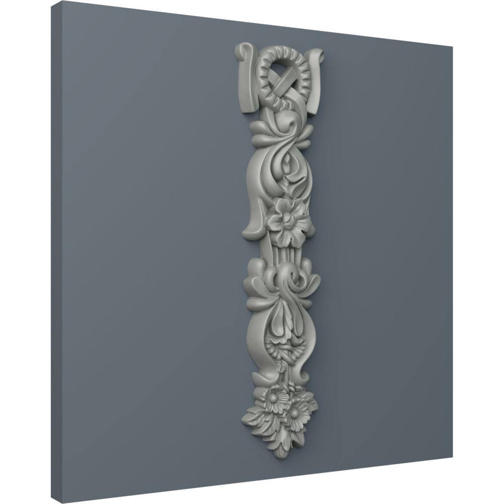 Gray Polyurethane Decorative Wreath Drop Onlay Moulding