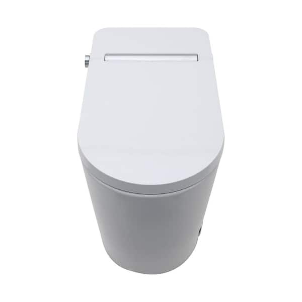 MT4 Elongated Heated Seat Bidet Toilet 1.28 GPF in White, Auto Open/Close, Foot Sensor Flush, LED Display, Night Light