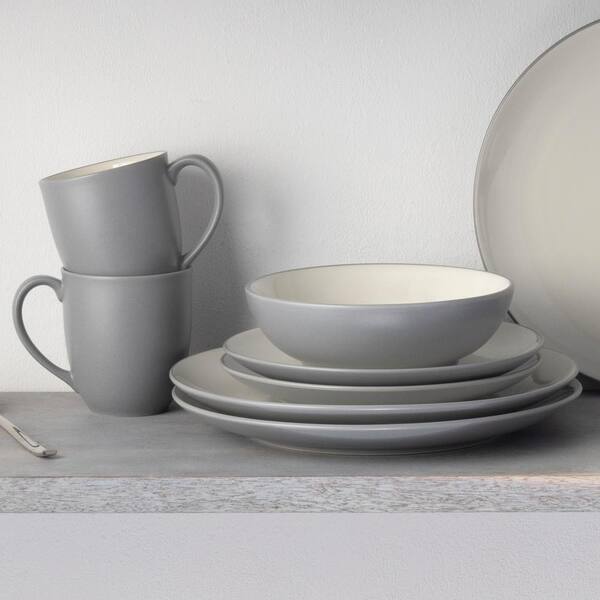 Noritake Colorwave Slate 16-Piece Coupe (Gray) Stoneware