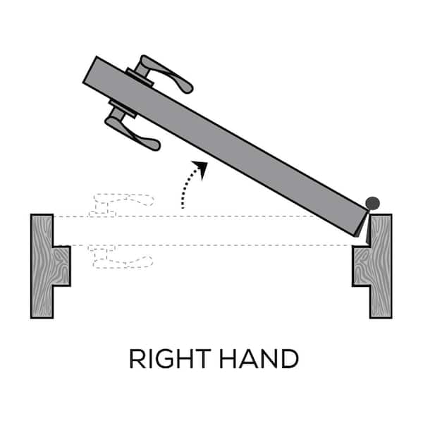 MMI DOOR 30 in. x 80 in. Right Handed Primed Composite Clear
