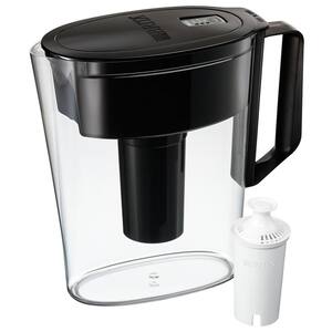 SOHO 5-Cup Small Water Filter Pitcher in Black, BPA Free