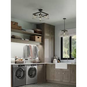 Briarwood 22 in. Indoor/Outdoor Graphite Farmhouse Ceiling Fan with 2200K Light Bulbs Included with Remote for Bedroom