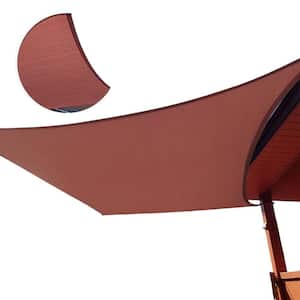 10 ft. x 13 ft. Rust Red Curved Rectangular Heavy-Duty Permeable 185 GSM Shade Sail Cover