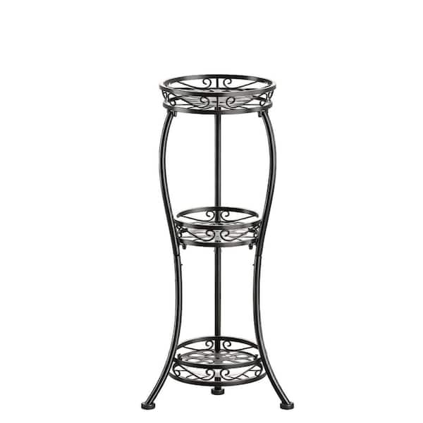 OGETFUUR 3-Tier Metal Plant Stand, Indoor-Outdoor, Rustproof Iron