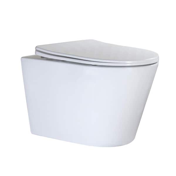 Electric Plug-In Bidet Seat for Round Toilets in White