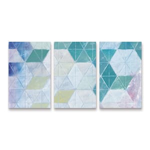 Kathrine Lovell Disappearing Triangles 3-Piece Panel Set Unframed Photography Wall Art 19 in. x 36 in.