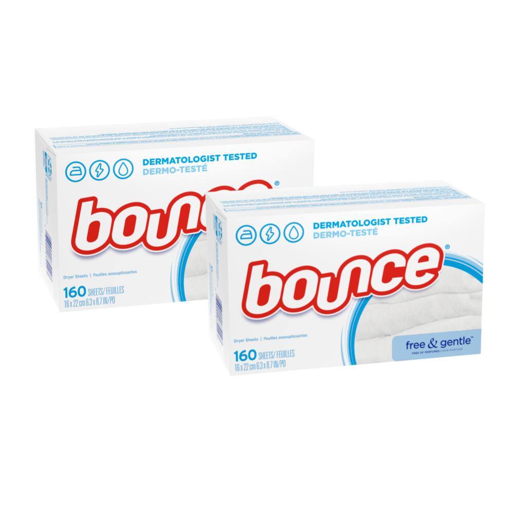 Free and Gentle Unscented Dryer Sheets (160-Count)(2-Pack)