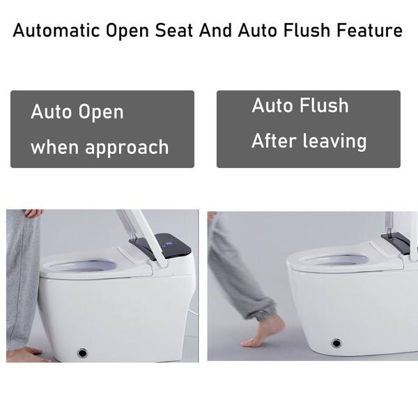 WELLFOR Elongated Smart Bidet Toilet with Automatic Features