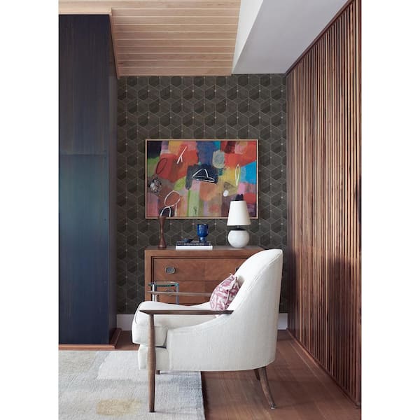 Brown Muir Chocolate Geo Wallpaper