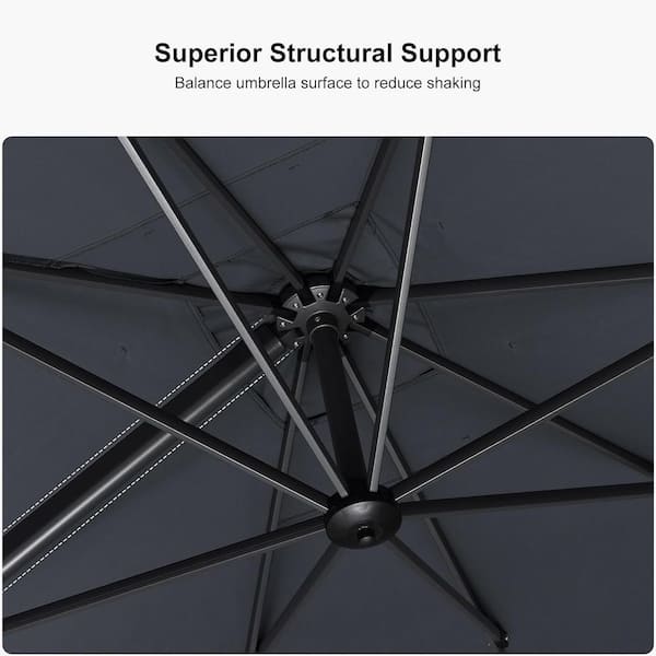 bonosuki 10ft patio umbrella BONOSUKI 10ft Patio Offset Umbrella,w/Crossed Base Cantilever Umbrella - On  Sale - Bed Bath & Beyond