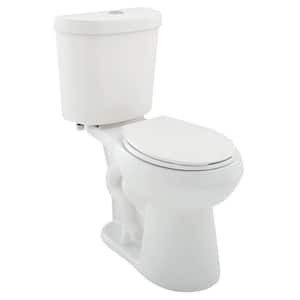 2-piece 1.1 GPF/1.6 GPF Dual Flush Round Toilet in White, Seat Included (9-Pack)