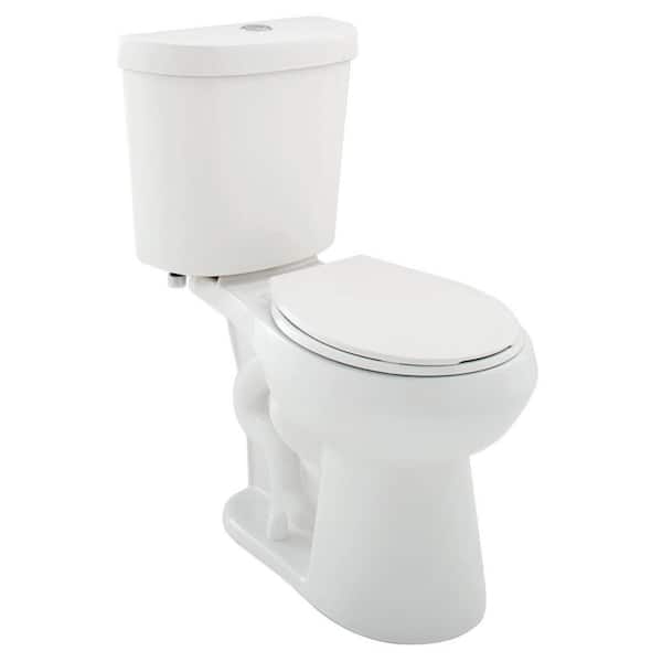 Glacier Bay 2-piece 1.1 GPF/1.6 GPF Dual Flush Round Toilet in White, Seat Included (3-Pack)