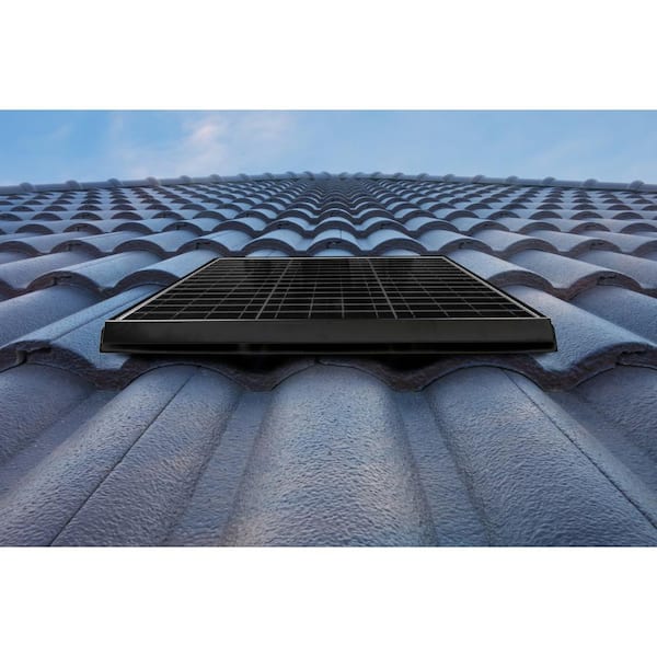 40-Watt Hybrid Solar/Electric Powered Gable Mount Attic Fan with Included Inverter 40-Watt Hybrid Solar/Electric Powered Gable Mount Attic Fan with Included Inverter