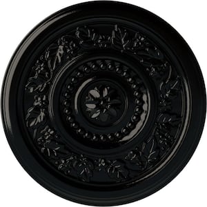 16-1/8 in. x 5/8 in. Marseille Urethane Ceiling Medallion (Fits Canopies upto 4-1/4 in.), Black Pearl