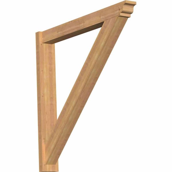 Ekena Millwork 6 in. x 42 in. x 42 in. Traditional Smooth Western Red Cedar Outlooker