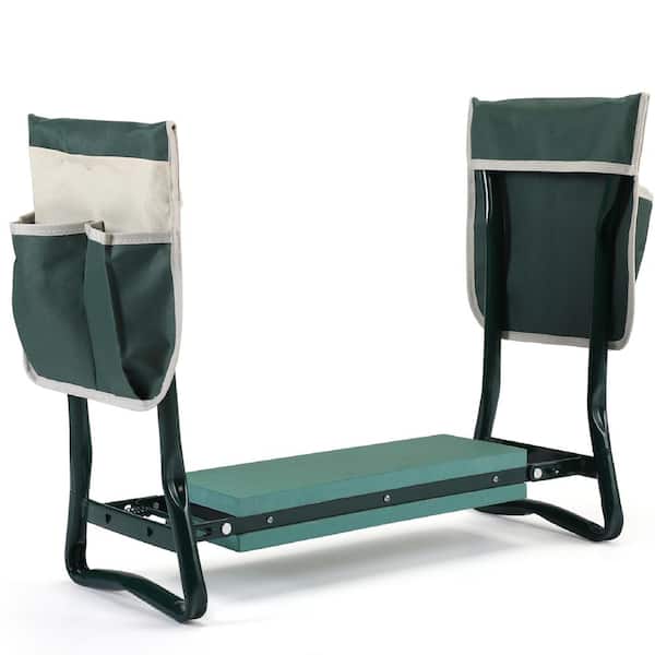 JAXPETY Garden Kneeler and Seat Bench with 2 Tool Pouches