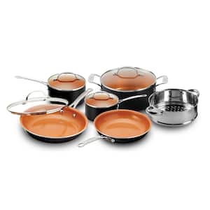  Ayesha Curry Home Collection Nonstick Cookware Pots and Pans Set,  9 Piece, Brown Sugar & Ayesha Curry Kitchen Gadgets Parawood Cooking Set  with Pan Paddle, Multipurpose: Home & Kitchen