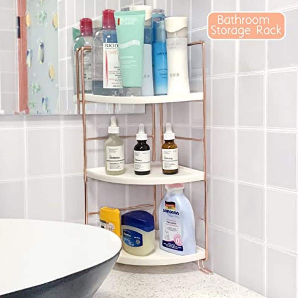 Bathroom Counter Organizer Corner Shelf “ Bathroom Organization Bamboo 3  Tier Sp