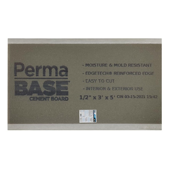 600px x 600px - Permabase 1/2 in. x 3 ft. x 5 ft. Cement Board 50000056 - The Home Depot