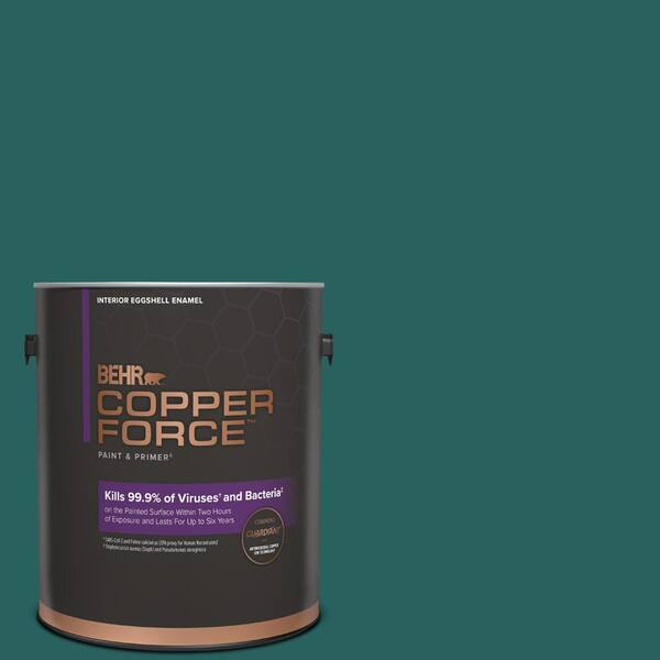 COPPER FORCE 1 gal. #MQ6-05 Verdant Forest Eggshell Enamel Virucidal and Antibacterial Interior Paint & Primer