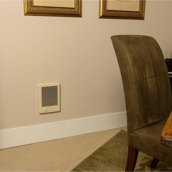 Cadet Com-Pak 1500-Watt 120-Volt Fan-Forced In-Wall Electric Heater in  Almond CSC151TA - The Home Depot