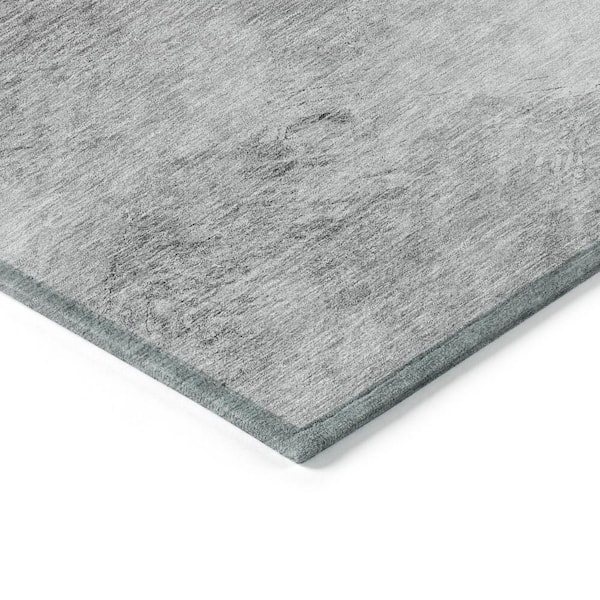 Chantille ACN590 Silver 5 ft. x 7 ft. 6 in. Machine Washable Indoor/Outdoor Geometric Area Rug