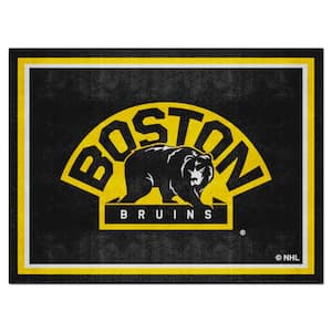 Boston Bruins 7ft. x 10ft. Black Plush Area Rug