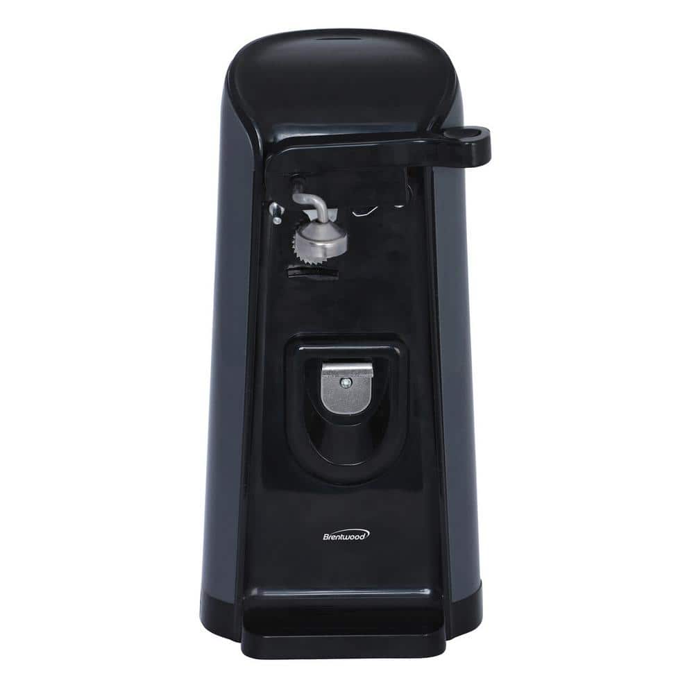 Brentwood Tall Black Electric Can Opener with Knife Sharpener
