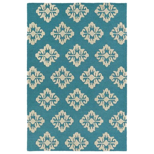 Kaleen Spaces Turquoise 2 ft. x 3 ft. Area Rug