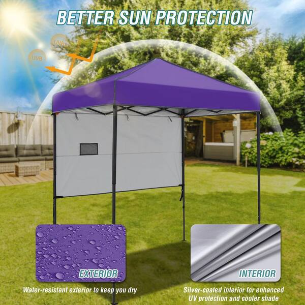 EAGLE PEAK 6 ft. x 4 ft. Instant Pop Up Canopy with Sun Wall