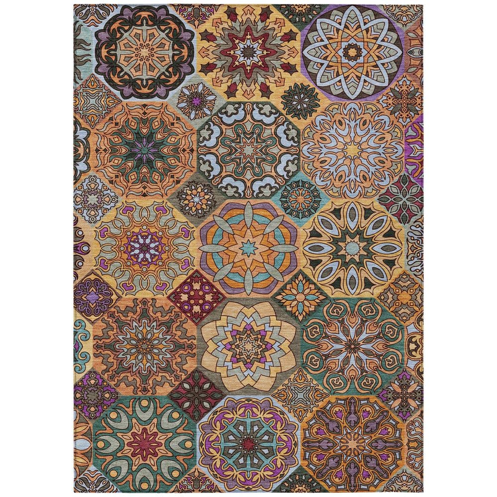 Chantille Machine Washable Indoor/Outdoor Abstract ACN2729 Orange 9 ft. x 12 ft. Area Rug price history on PriceWatchPro