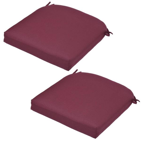 Plantation Patterns, LLC Aubergine Outdoor Seat Cushion (2-Pack)