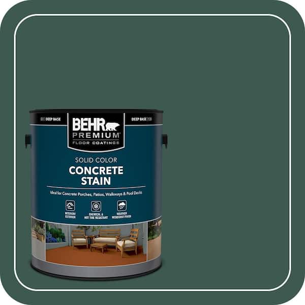 1 gal. #PFC-45 Patio Green Solid Color Flat Interior/Exterior Concrete Stain