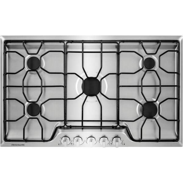 Frigidaire 36 in. Gas Cooktop in Stainless Steel with 5 Burners