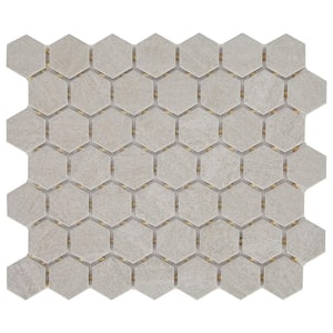 Nova Falls Gray 10 in. x 12 in. Glazed Ceramic Hexagon Mosaic Tile (97.2 sq. ft./Pallet)