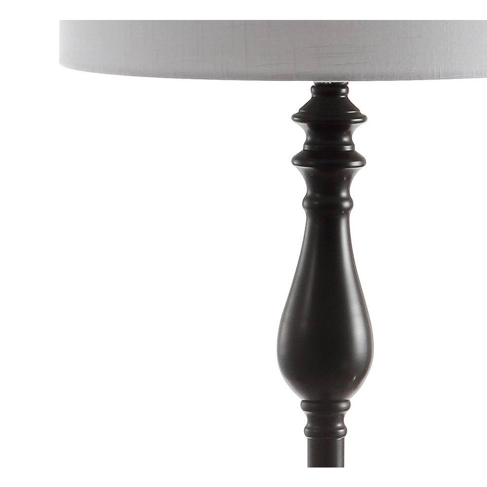 Laine 60" Bronze Metal and Glass LED Floor Lamp