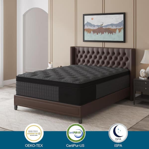 Queen Medium Firm Hybrid 14 in. Euro Top Support and Bed-in-a-Box Mattress