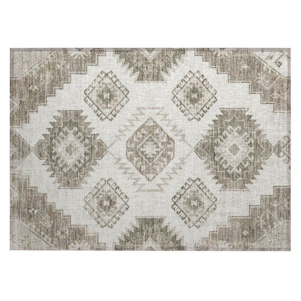 Chantille Machine Washable Indoor/Outdoor Abstract ACN3011 Ivory 2 ft. x 3 ft. Accent Rug