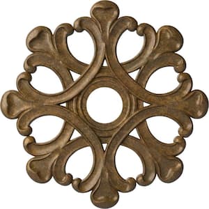 1 in. x 20-7/8 in. x 20-7/8 in. Polyurethane Angel Ceiling Medallion, Rubbed Bronze