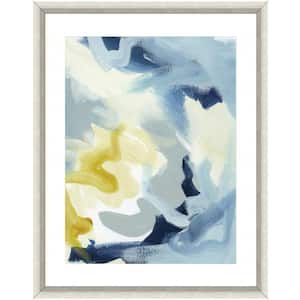 "Painting in blue" Framed Archival Paper Wall Art (24 in. x 28 in. in full size)
