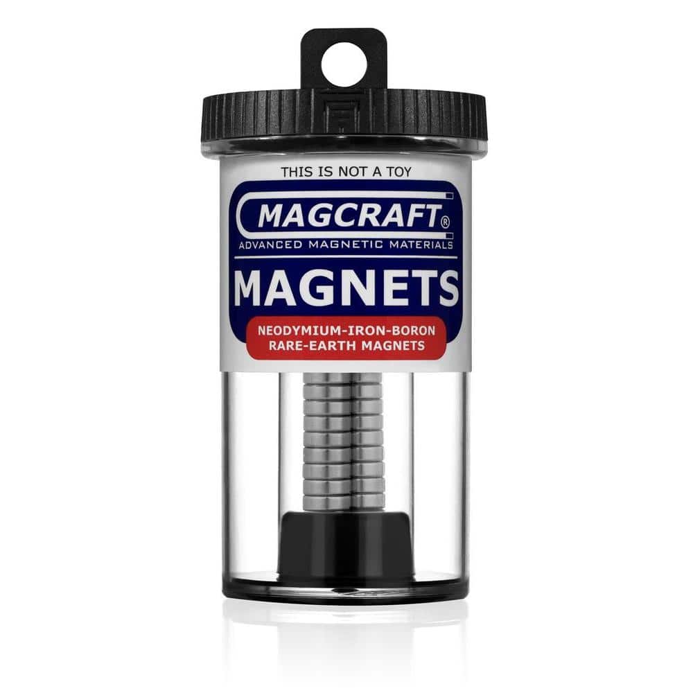 Magcraft Nsn0573 - Rare Earth Disc Magnets, 0.375 in. Diameter x 0.125 in. Thick, 30-Count