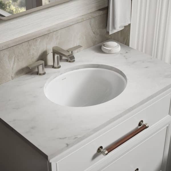 Caxton Vitreous China Undermount Bathroom Sink in White