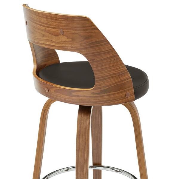 Mackin wooden swivel online bar stool