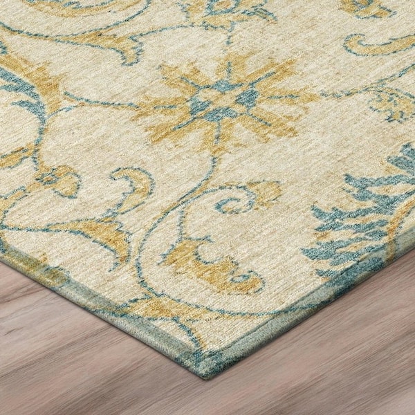 Chantille Machine Washable Indoor/Outdoor Abstract ACN2966 Ivory 5 ft. x 7 ft. 6 in. Area Rug